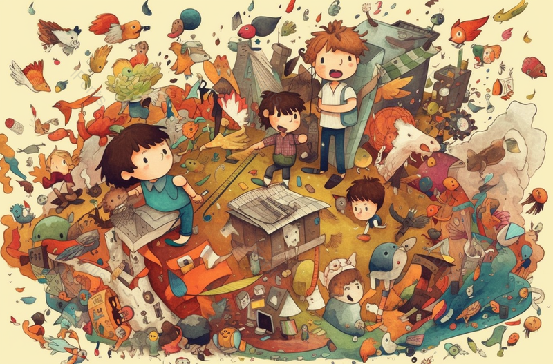 小鸟六一儿童节彩色画面狂欢庆祝派对孩子嬉戏书籍童真幻想插画,插画/手绘图,插画/手绘图库,插画/手绘图下载,插画/手绘